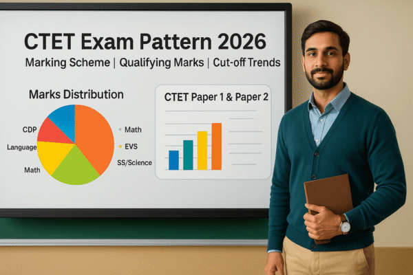CTET Exam Pattern 2026 – Marking Scheme, Qualifying Criteria & Cut-off Trends | CTET परीक्षा पैटर्न 2026 – मार्किंग स्कीम, क्वालिफाइंग मापदंड व कट-ऑफ ट्रेंड्स
