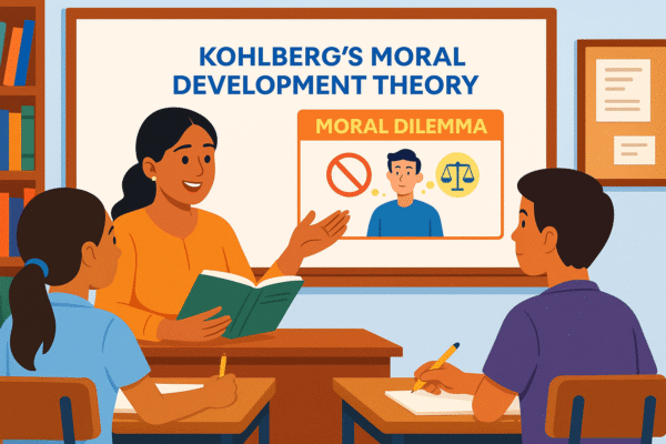 Kohlberg’s Moral Development Theory – CTET Notes + Practice Questions | कोलबर्ग का नैतिक विकास सिद्धांत – CTET नोट्स + अभ्यास प्रश्न