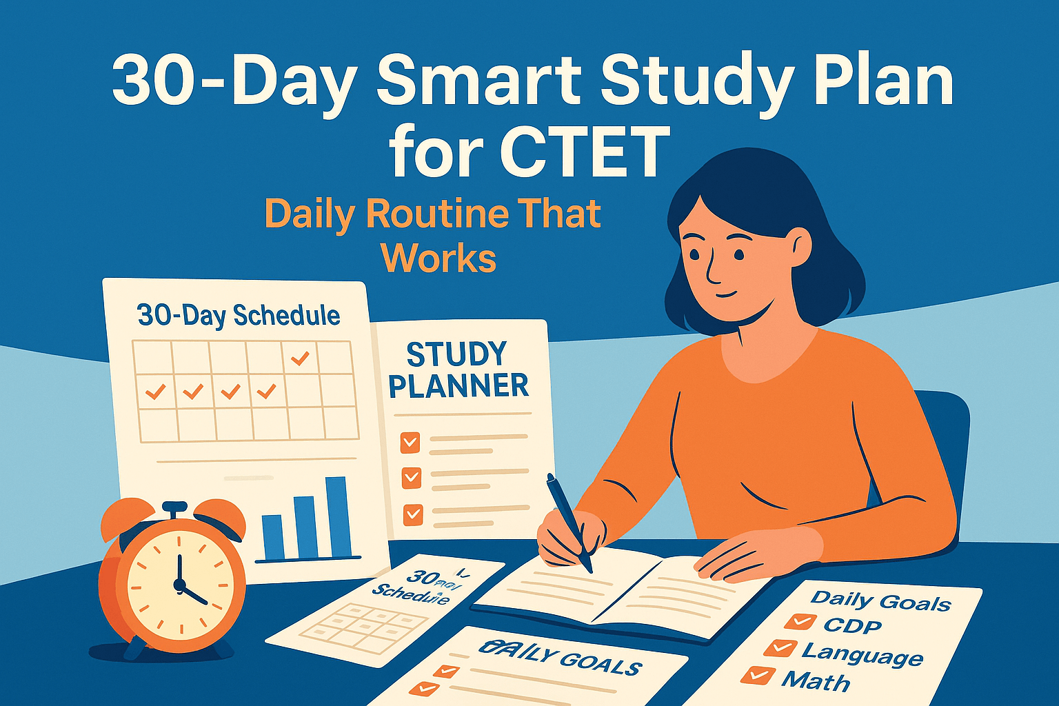 30-Day Smart Study Plan for CTET – Daily Routine That Works | सीटीईटी के लिए 30-दिवसीय स्मार्ट अध्ययन योजना – प्रभावी डेली रूटीन