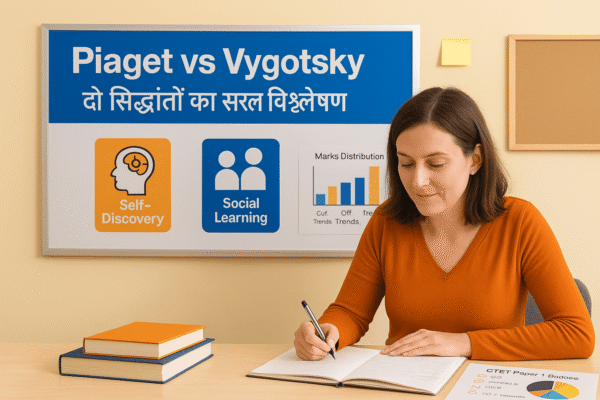 Piaget vs Vygotsky – CTET Concept Simplified with Real Classroom Examples | पियाजे बनाम वायगोत्स्की – वास्तविक कक्षा उदाहरणों के साथ सरल किया गया CTET कॉन्सेप्ट